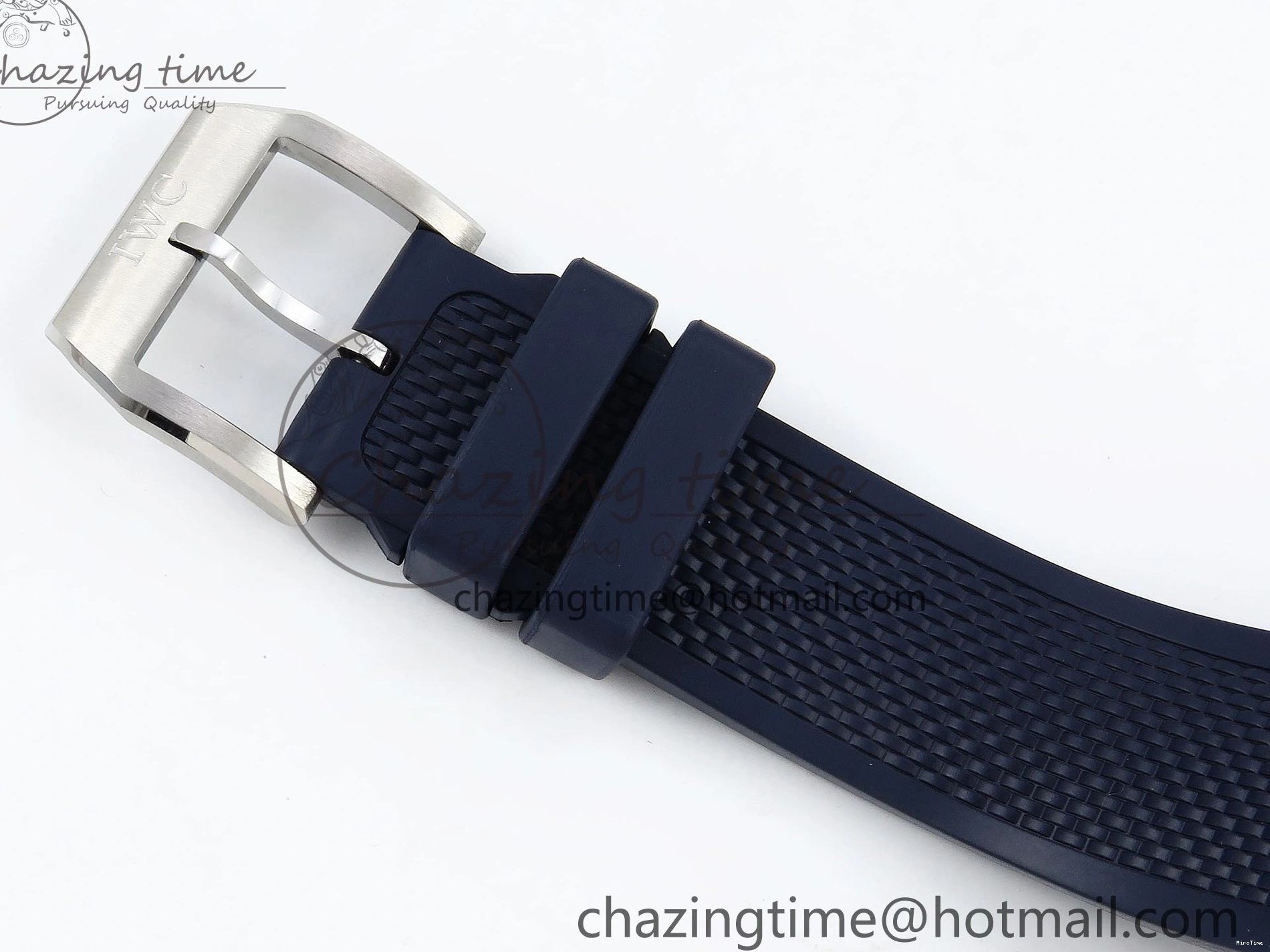 MIROTIME 0412 Casual Portuguese Chrono IW3716 Z+F 1:1 Best Edition White Dial on Blue Rubber Strap A 7016